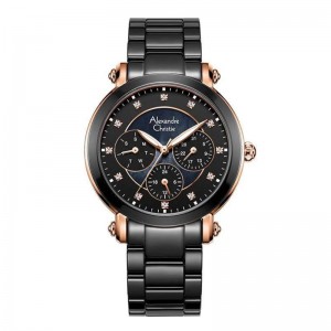Alexandre Christie AC 2377 Rosegold Black Ceramic BFBRGBA